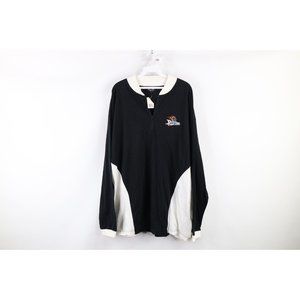 NOS Vtg 90s Men XL Fire Horse Detroit Pistons Basketball Half Zip Pullover Shirt